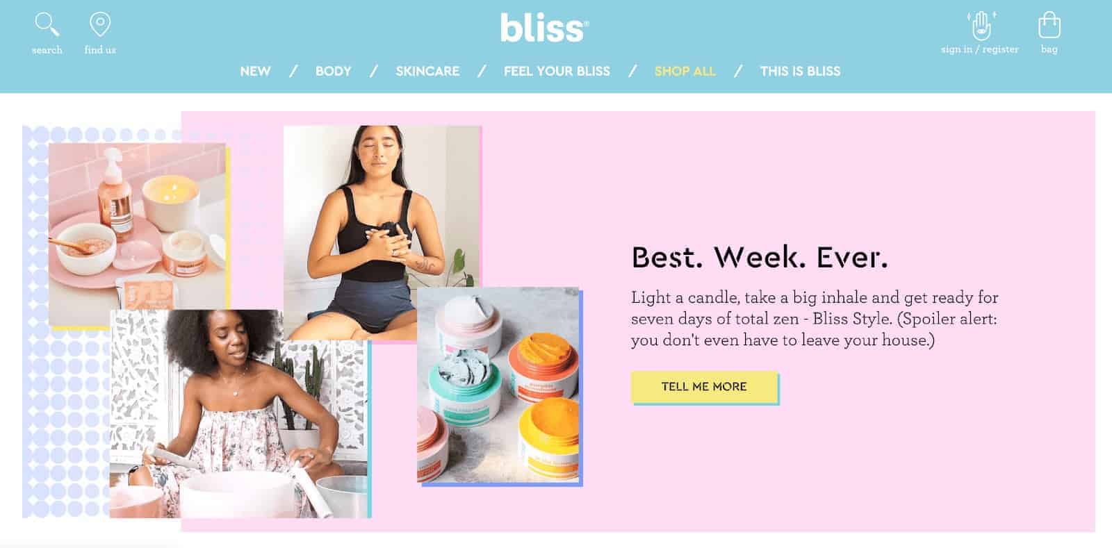 bliss website design