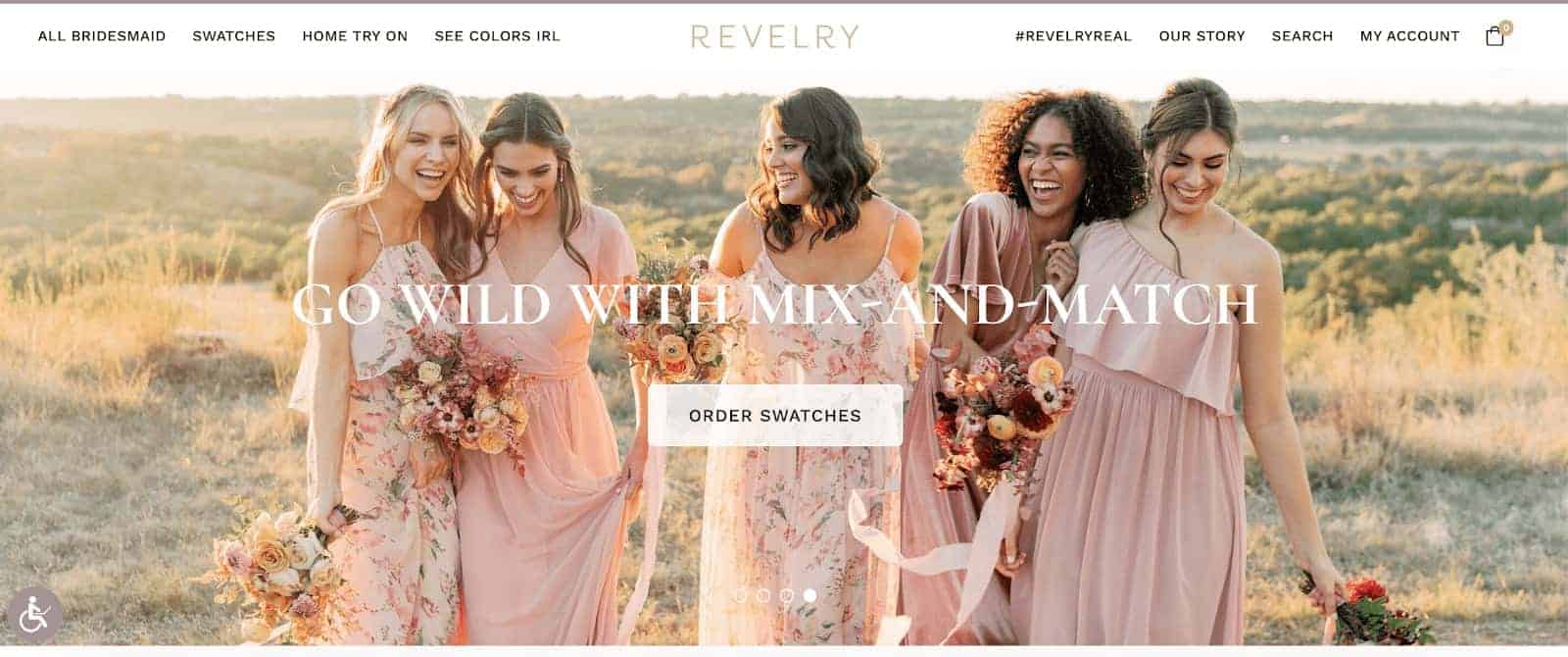 revelry website design